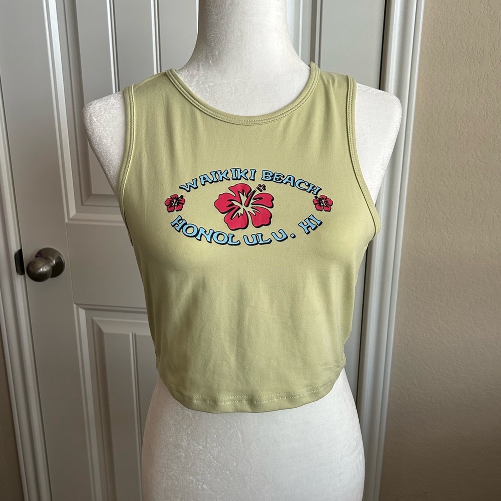 Shein Waikiki Beach Cropped Tank Top